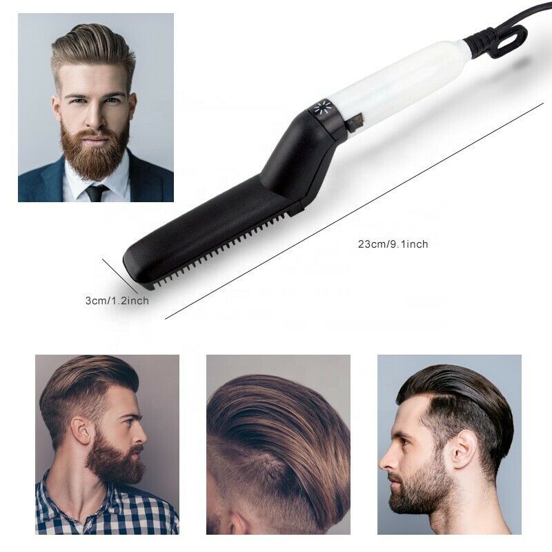 Electric Brush Professional Hair Comb Brush Beard Straightener Hair Curler Fast Heating Styling Tools