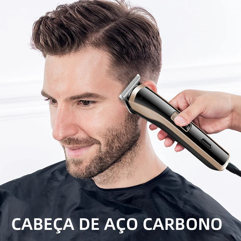 Kemei Waterproof Hair Clipper Rechargeable Electric Barber Trimmer Professional Cordless Hair Cutting Machine For Men KM-418