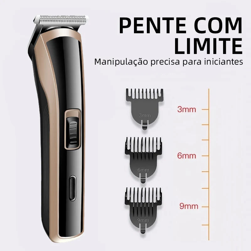 Kemei Waterproof Hair Clipper Rechargeable Electric Barber Trimmer Professional Cordless Hair Cutting Machine For Men KM-418